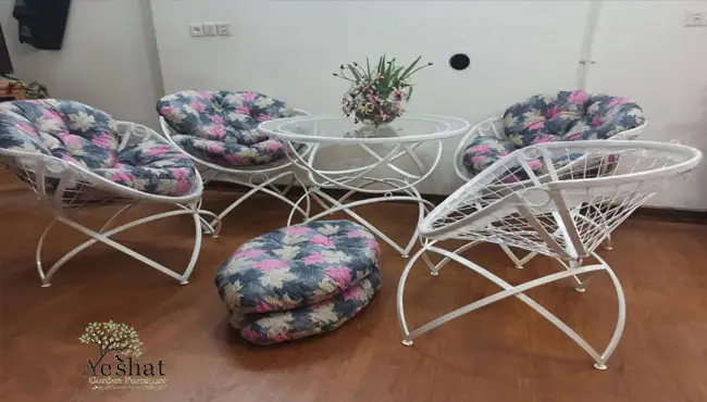 ست ۴ نفره میز و صندلی باغی نو مدل مهتاب با قیمتی نزدیک به قیمت میز و صندلی باغی دست دوم کرج