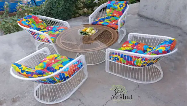 ست ۴ نفره میز و صندلی ویلایی مصری با قیمتی نزدیک به قیمت خرید میز صندلی باغی دست دوم شیپور